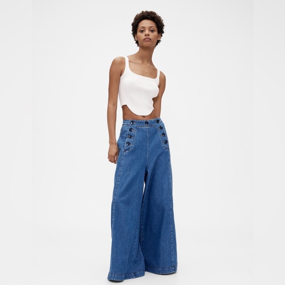 GAP Denim - GapStudio High Rise Denim Sailor Pants